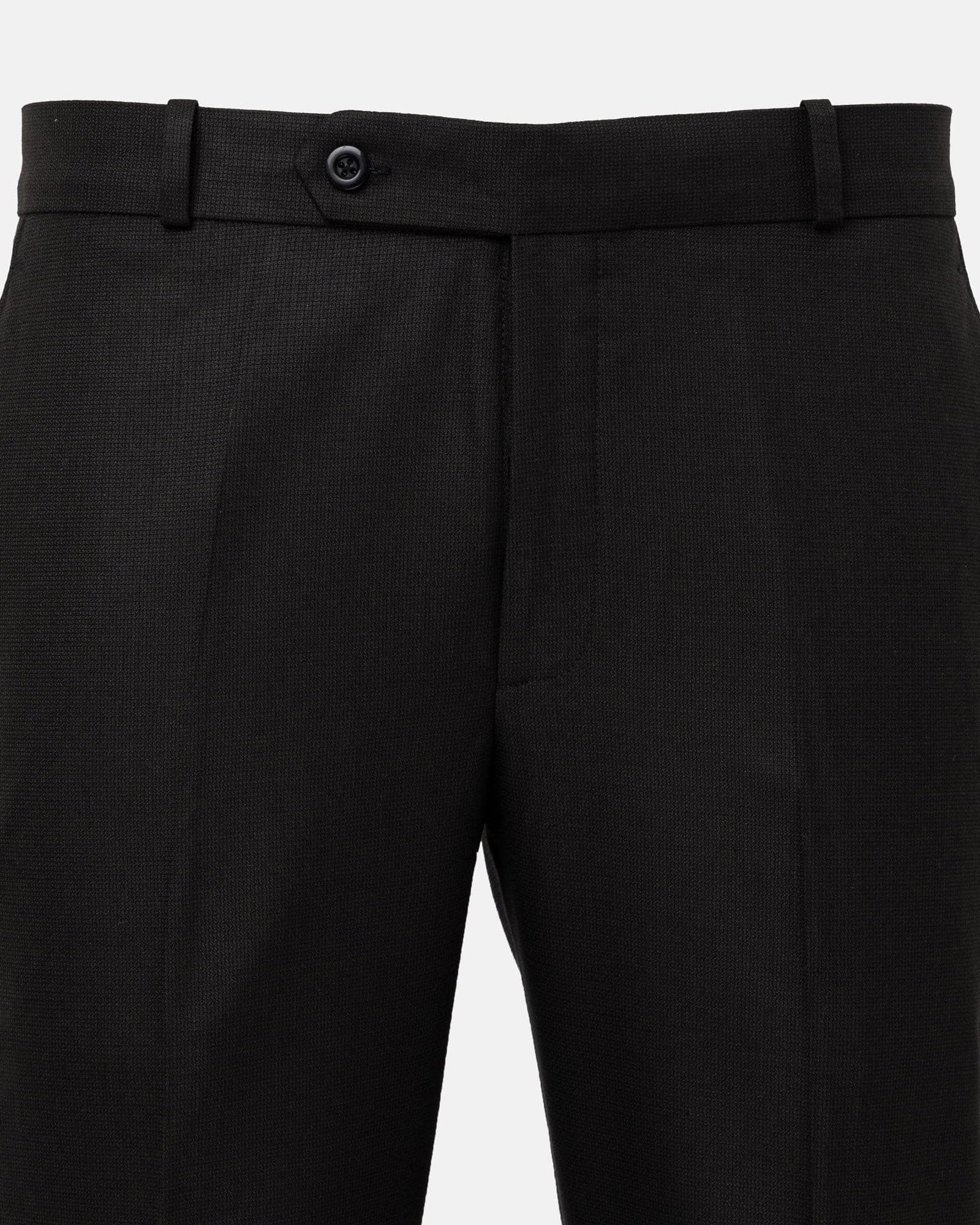 Mance Coffee Textured Formal Cotton Pant