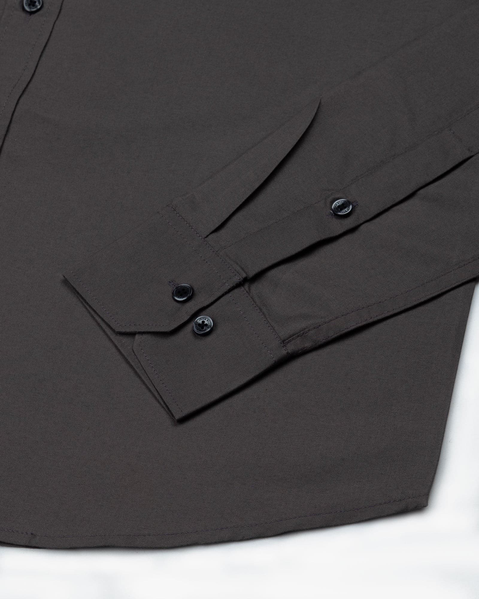 Monza Grey Plain Button Down Polyester Shirt