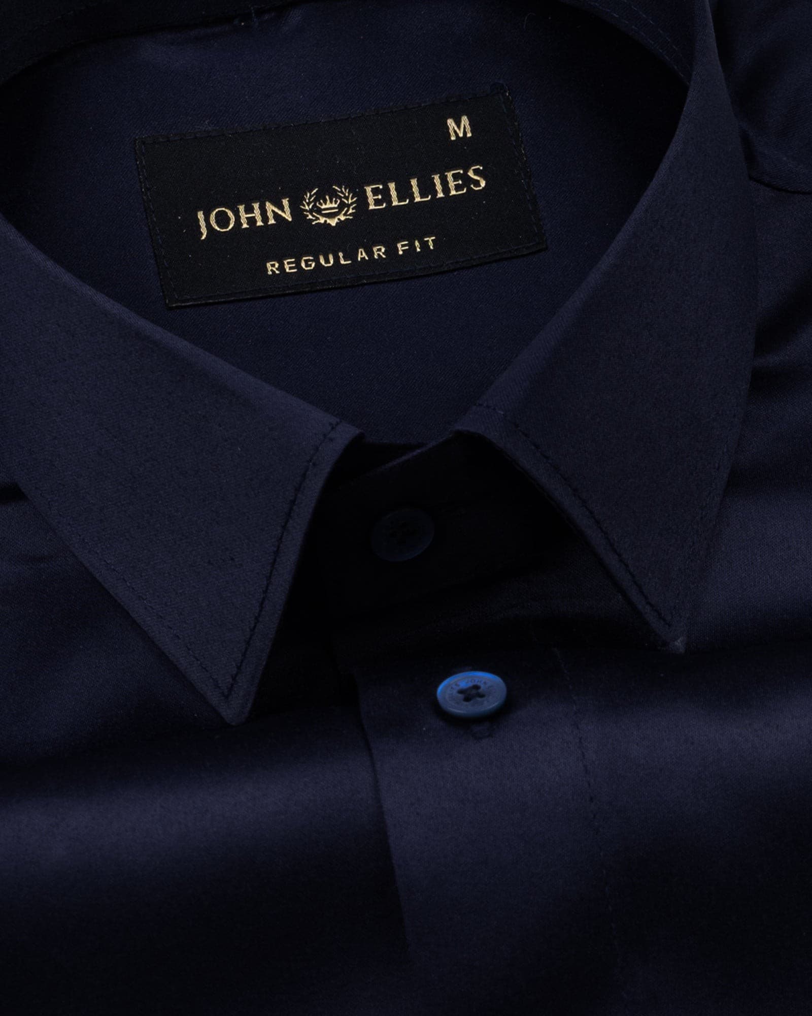 Wilson Navy Blue Plain Satin Shirt