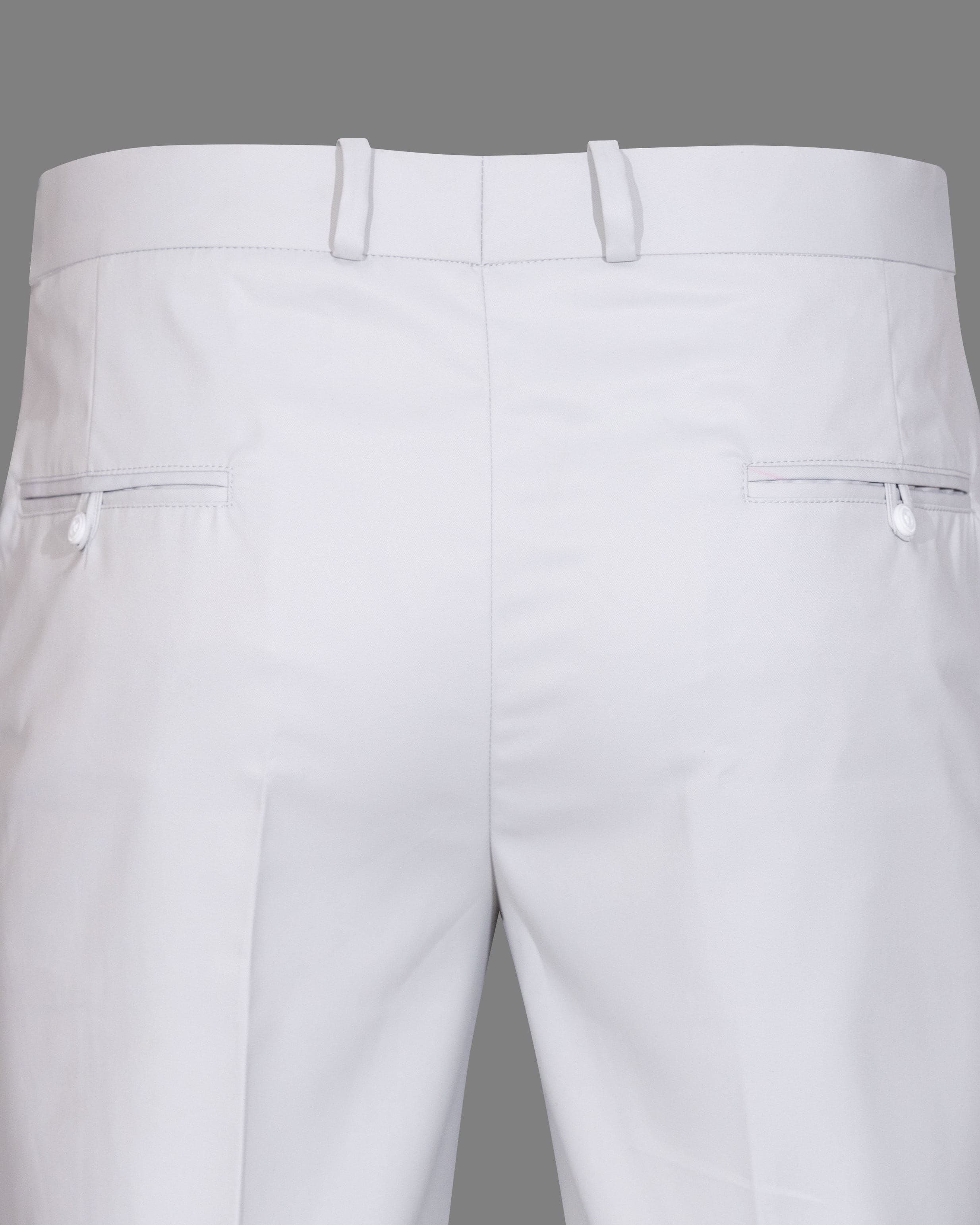 Manatee White Silver Normal Fit Pant For Men
