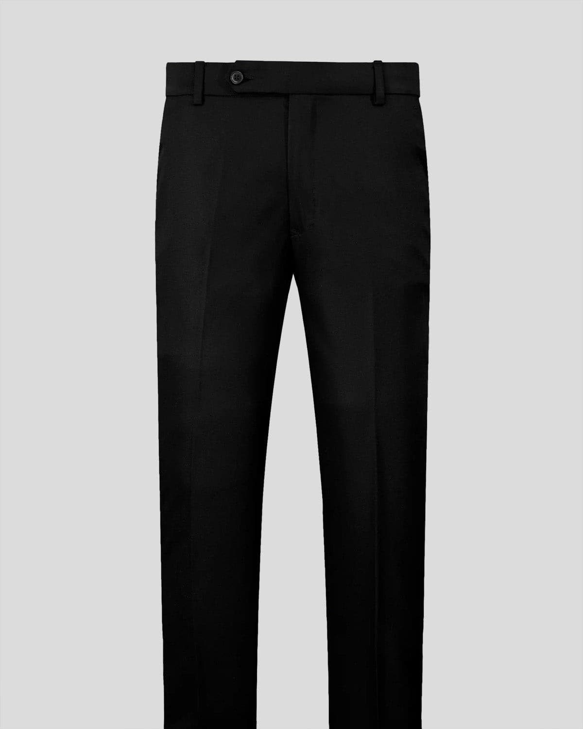 Black Normal Fit Trousers