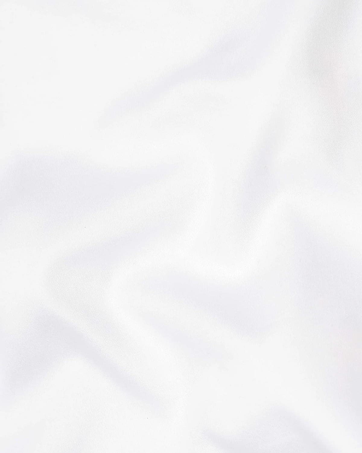 White With Black Button Down Cotton Shirt