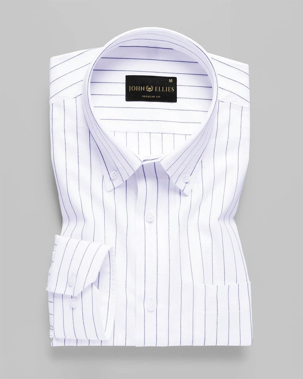 Navy Stripe Premium Cotton Men's Formal Shirt