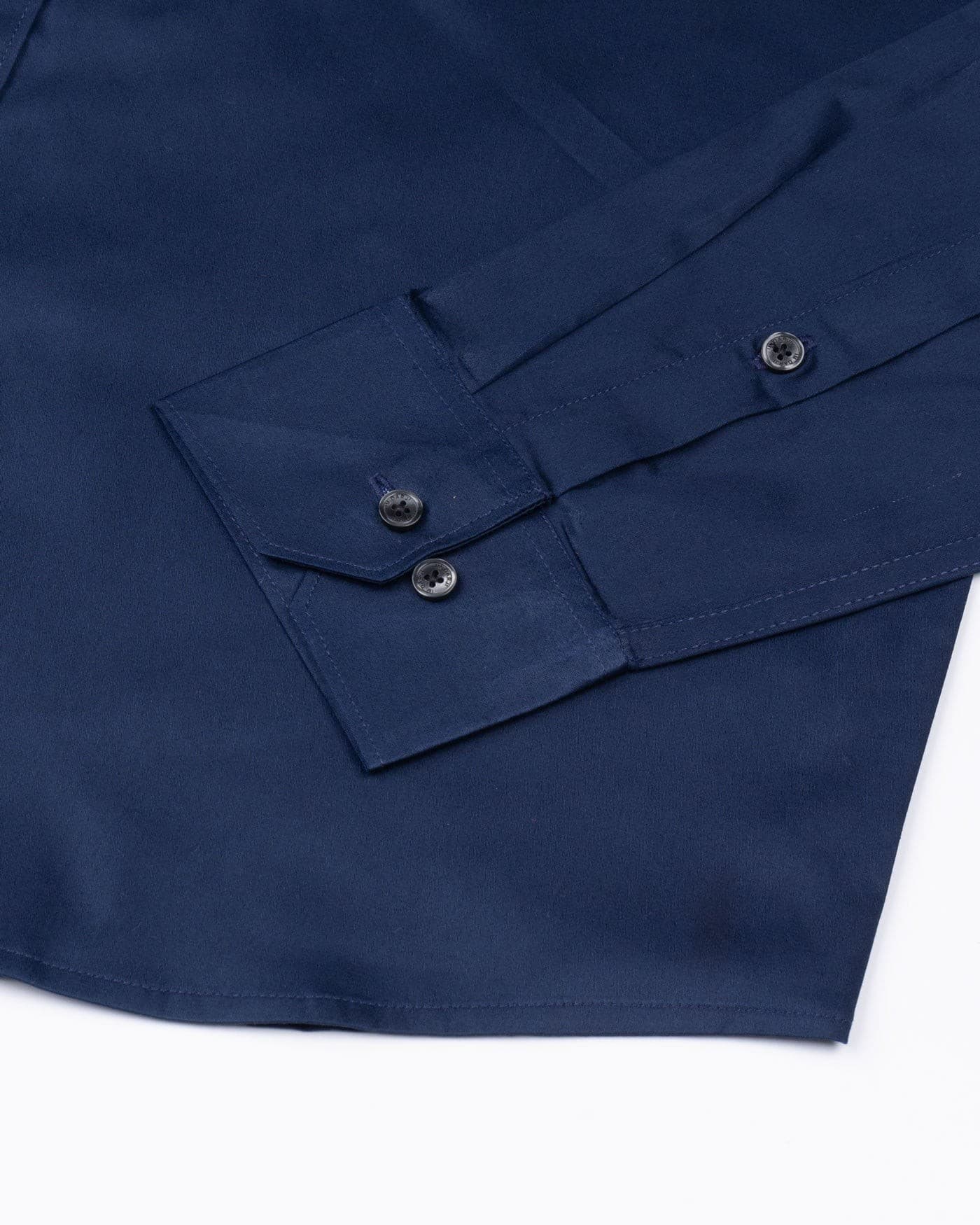 Frendix Navy Blue Front Placket Giza Cotton Shirt