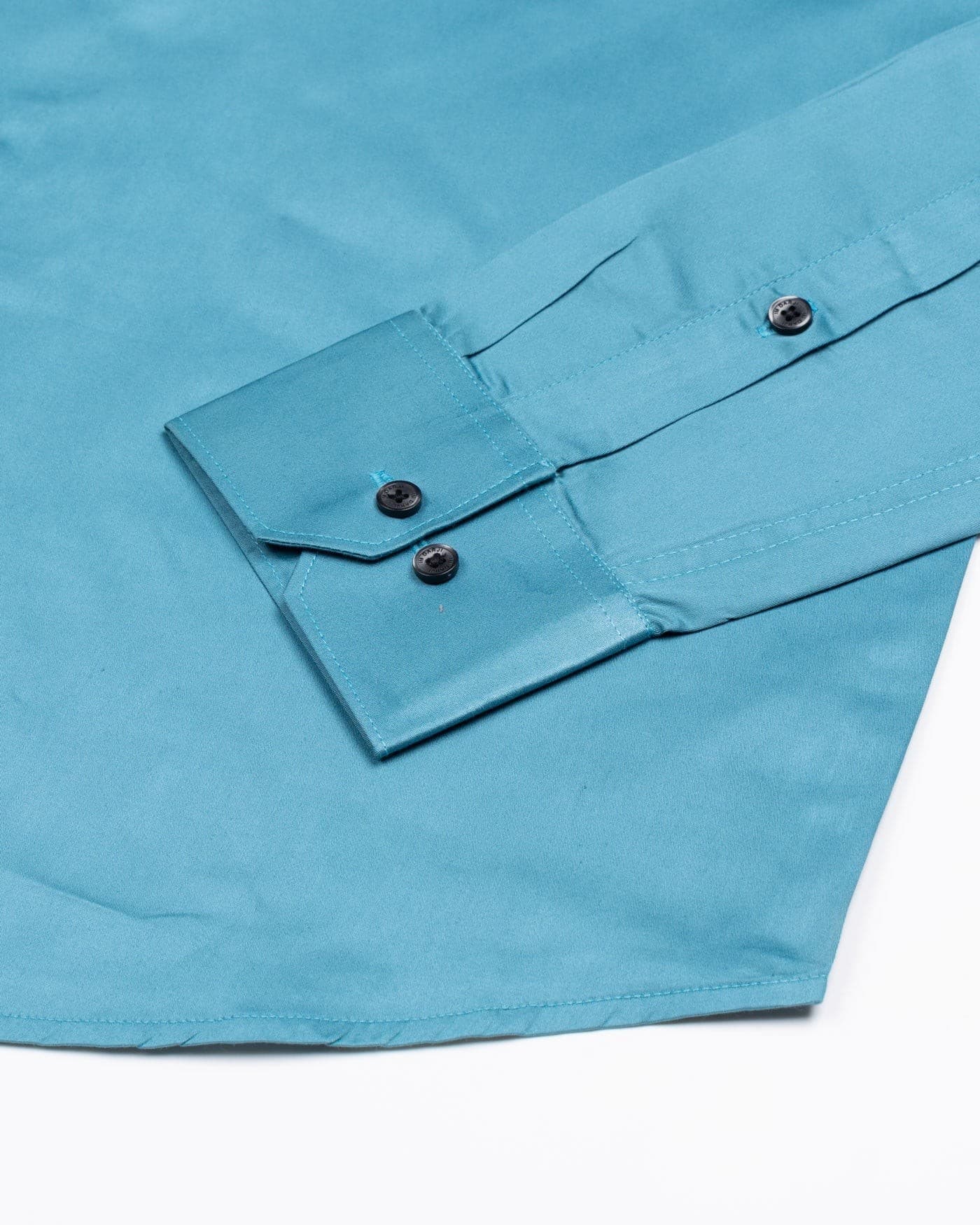Rostin Bondi Blue Hidden Button Down Giza Cotton Shirt