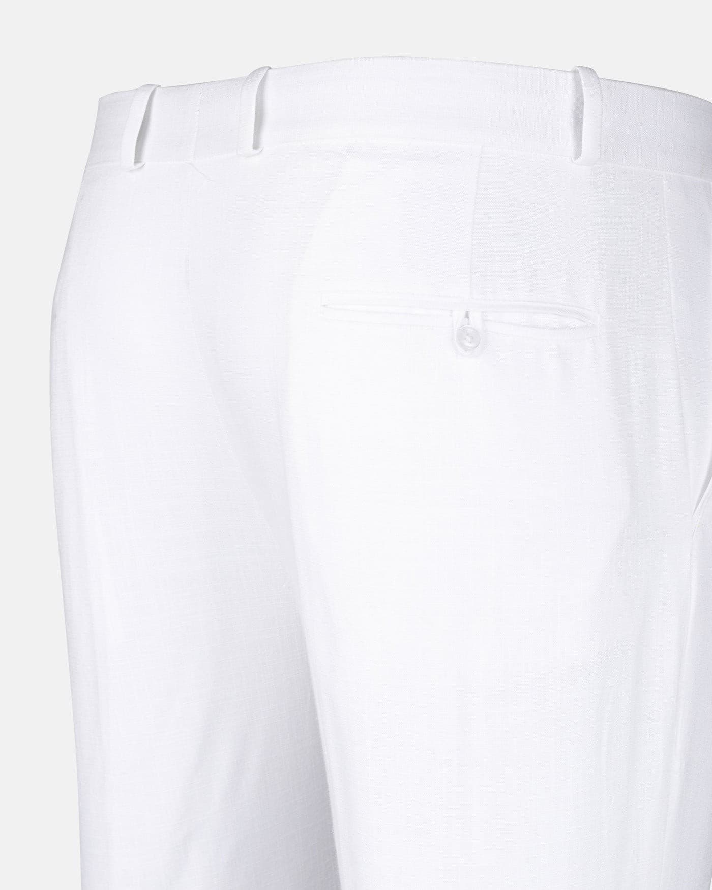 Zalix White Linen Formal Pant