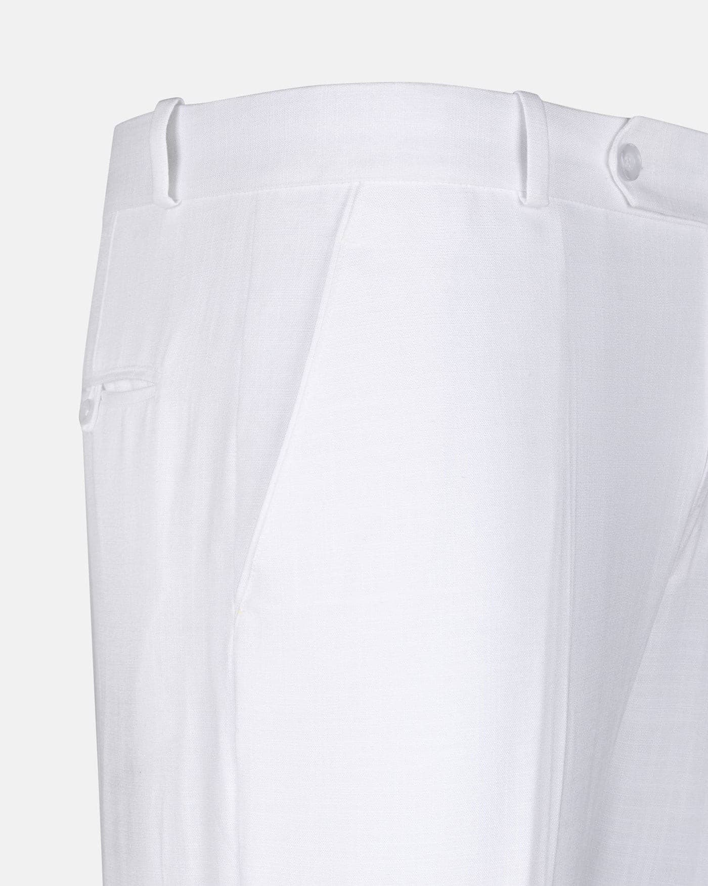Zalix White Linen Formal Pant