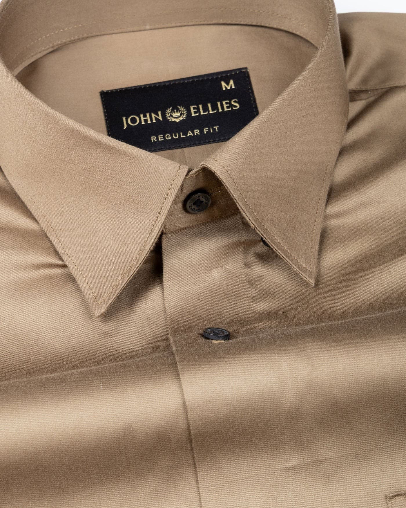 Rostin Golden Hidden Button Down Giza Cotton Shirt