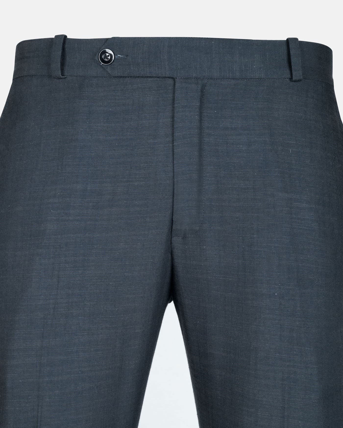 Zalix Teal Linen Formal Pant