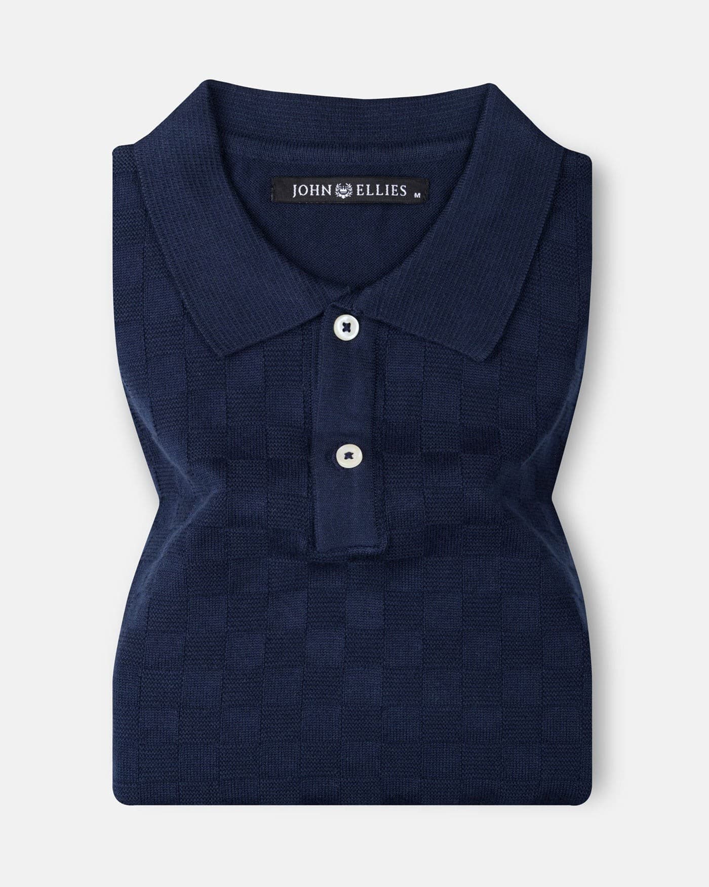 Caelum Navy Blue Cotton Polo T-Shirt