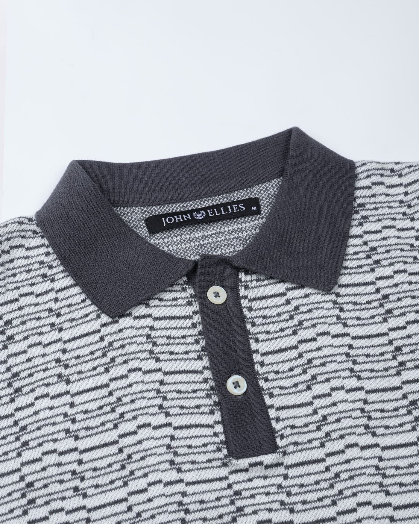 Lustra Grey Cotton Polo T-Shirt