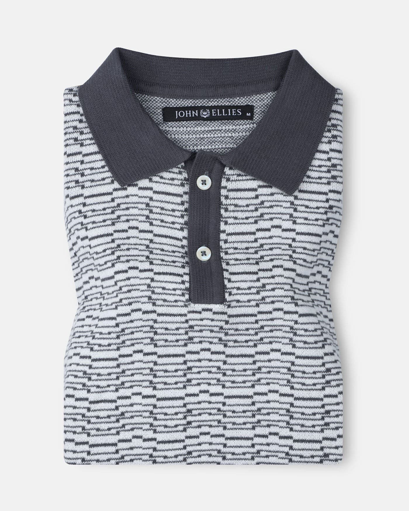 Lustra Grey Cotton Polo T-Shirt