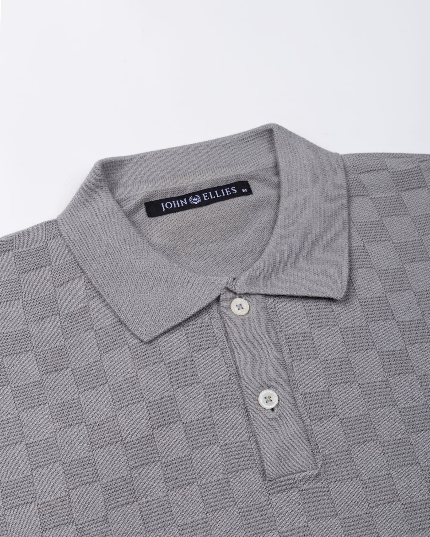 Caelum Silver Cotton Polo T-Shirt