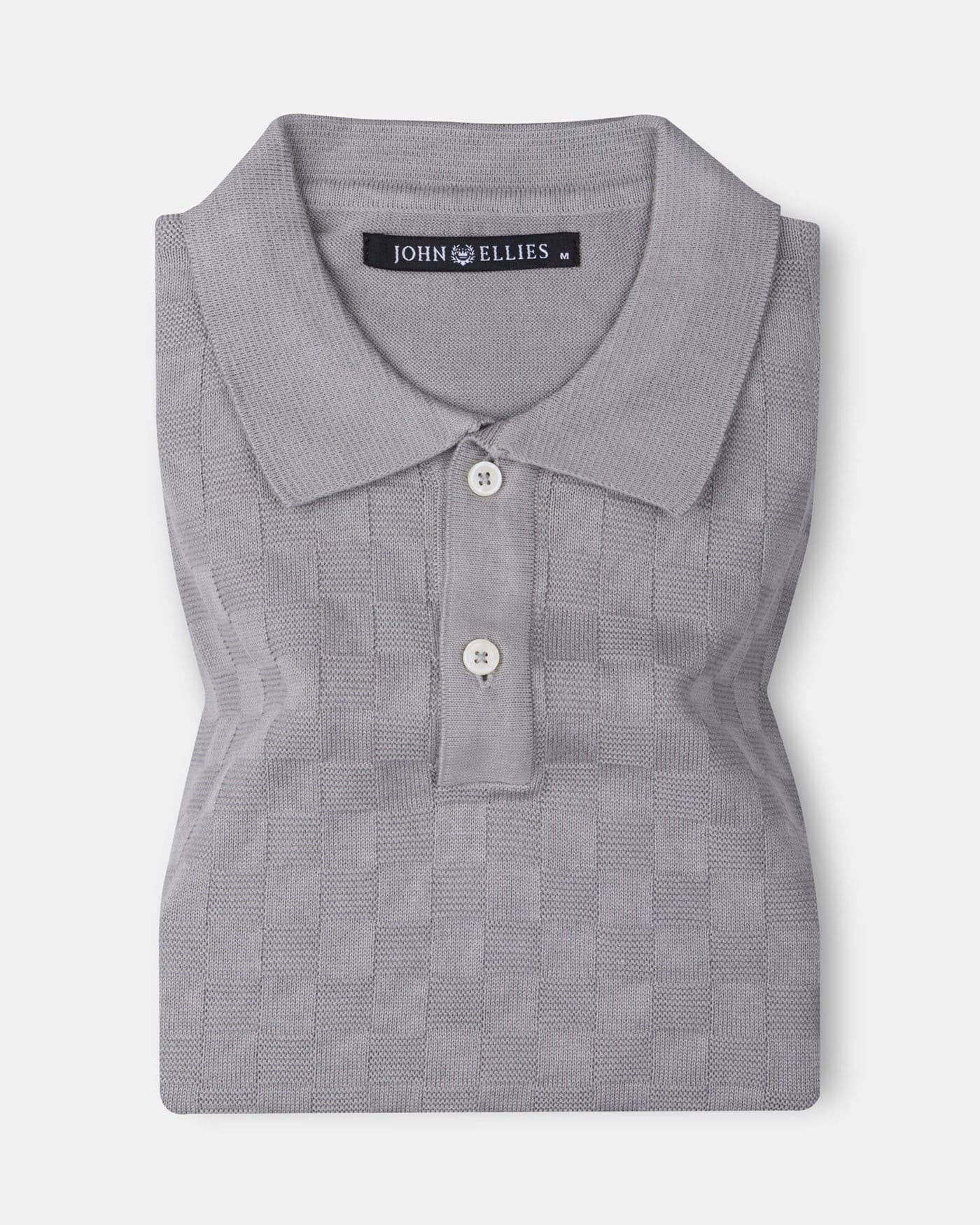 Caelum Silver Cotton Polo T-Shirt
