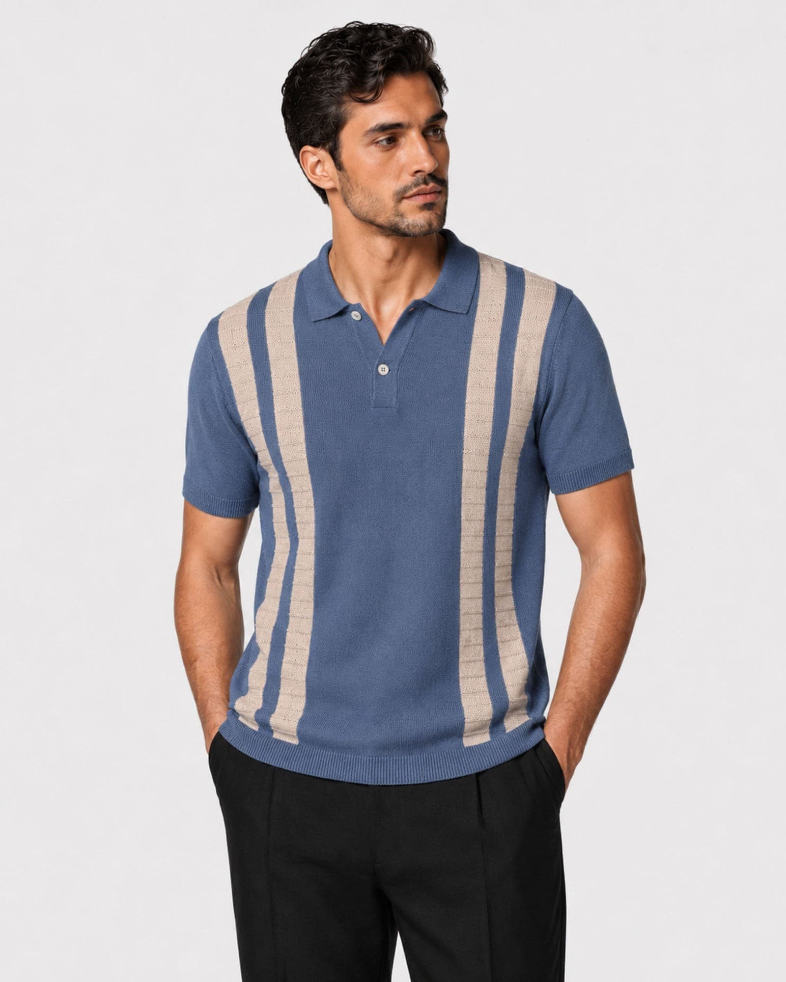 Sailros Grey Cotton Polo T-Shirt