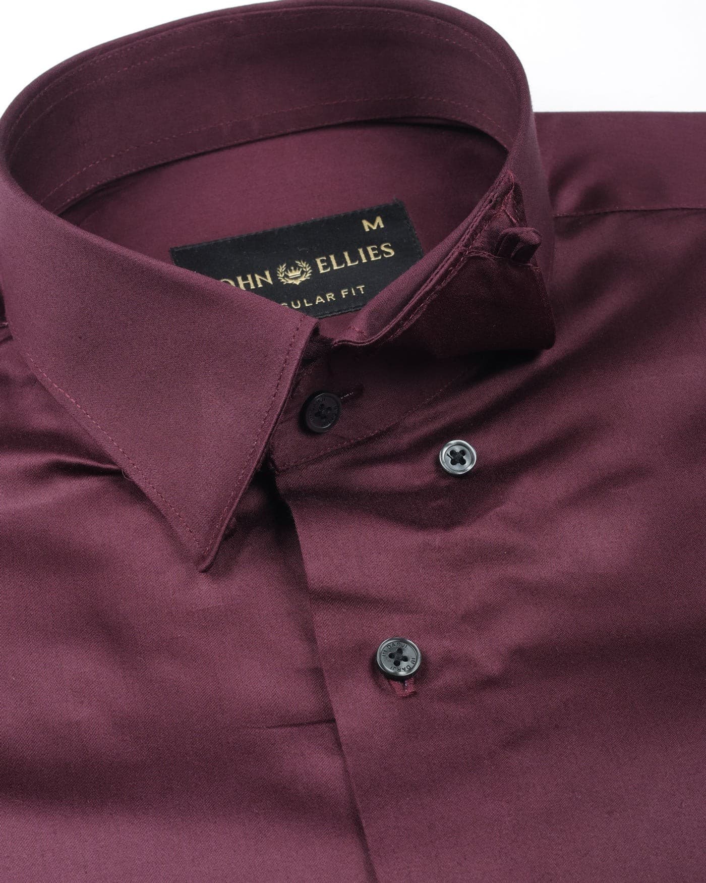 Rostin Purple Hidden Button Down Giza Cotton Shirt