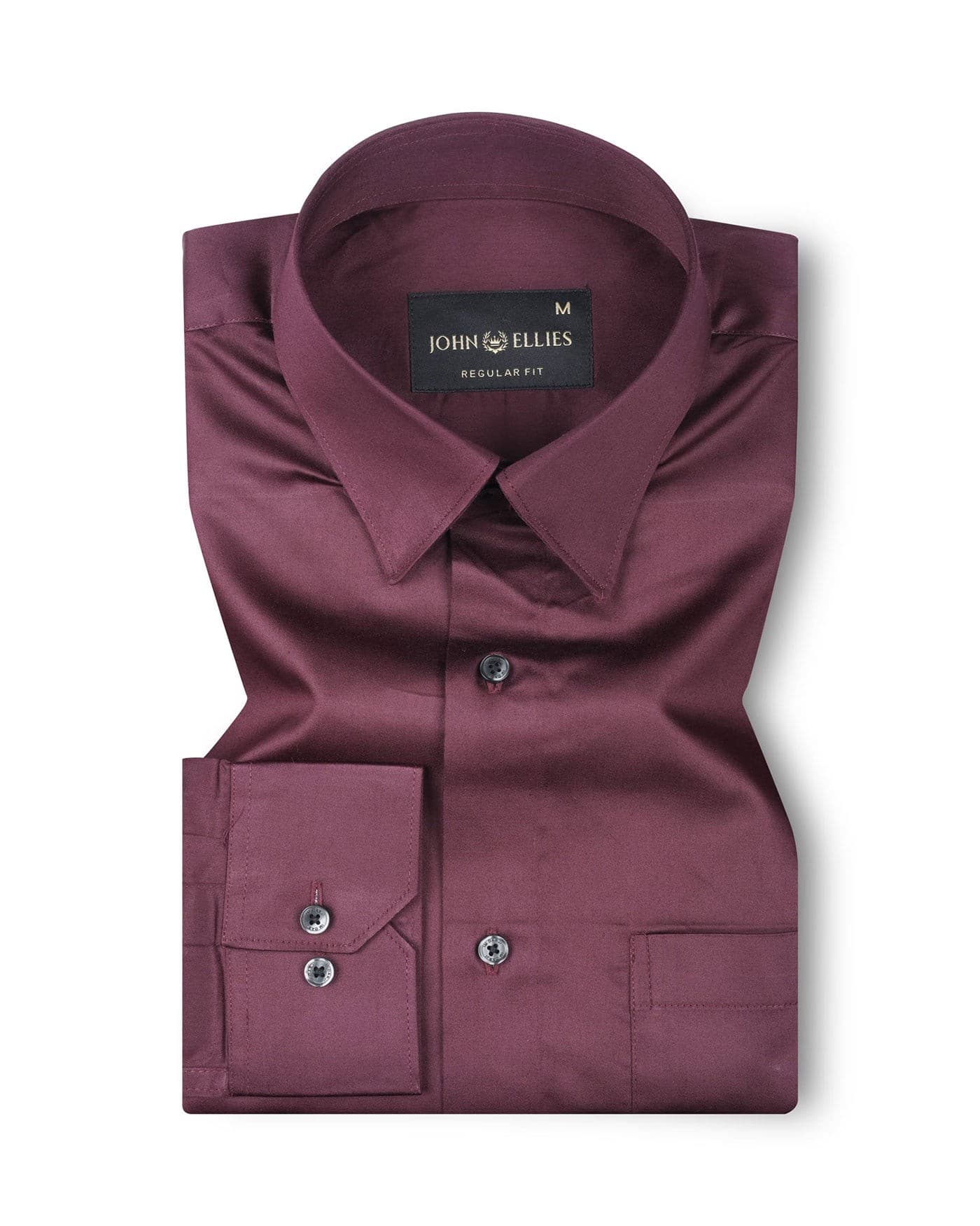 Rostin Purple Hidden Button Down Giza Cotton Shirt